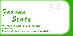 ferenc stolz business card